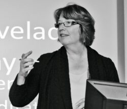 Profile picture in black and white of Anne E. Trefethen